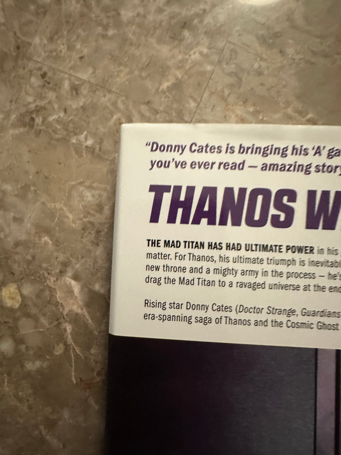 Thanos by Donny Cates Marvel Comics HC Hardcover (2019 IDW)