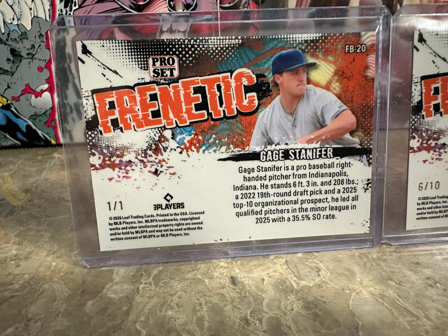 Gage Stanifer 2026 Leaf Pro Set Frenetic 1/1 Super Gold & Blue AUTO /10 LOT