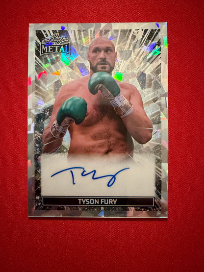 Tyson Fury 2026 Leaf Metal Ring Kings Metal Auto On-Card Crystal 1/35 Bookend