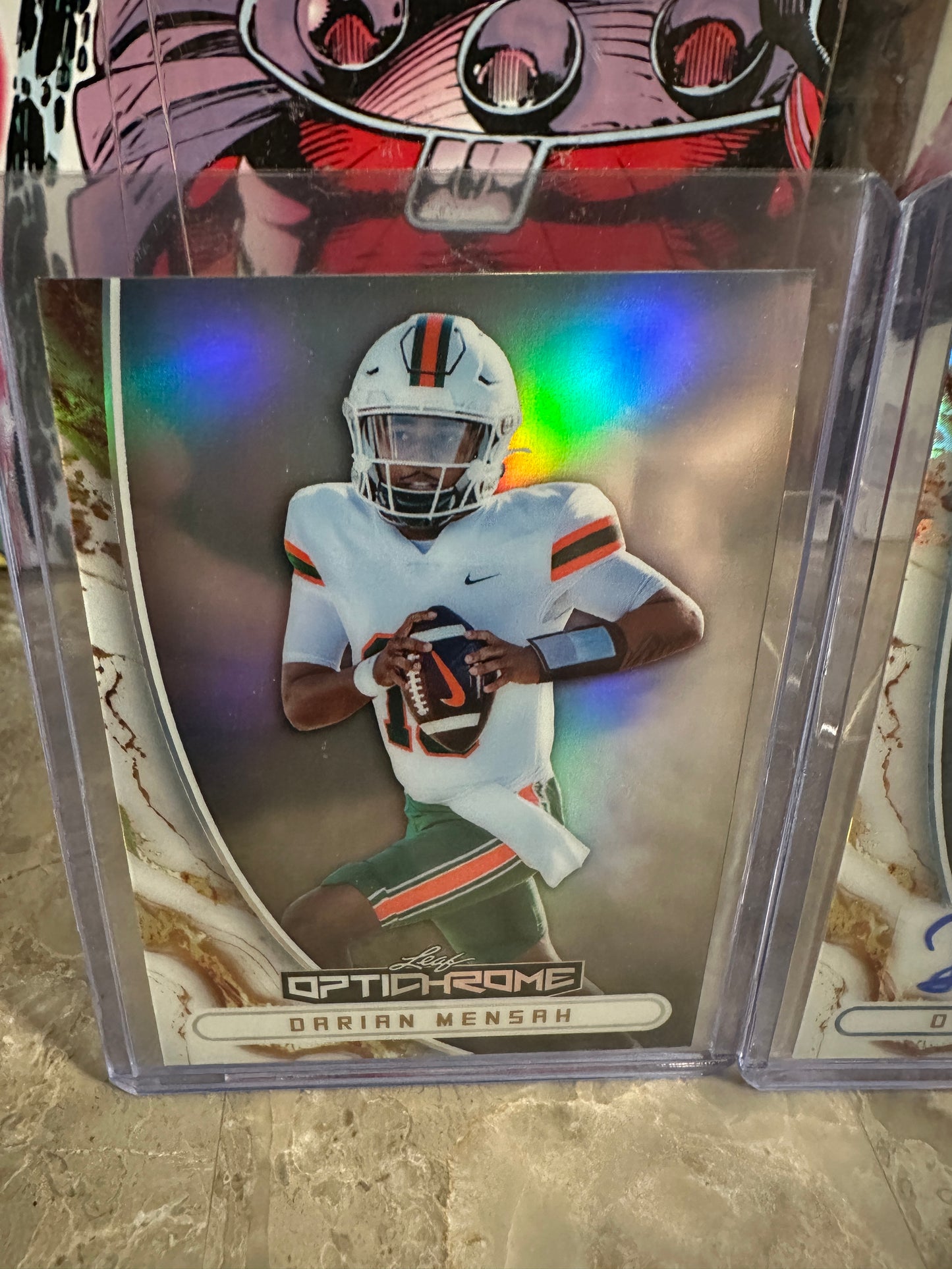 2026 Leaf Optichrome Miami Hurricanes QB Lot DARIAN MENSAH 1/1 & AUTO /8 Nickel