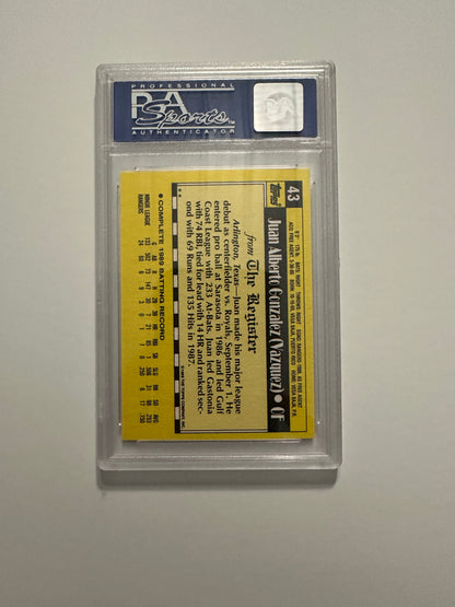 Juan Gonzalez #43 PSA Graded Mint 9 (1989 Topps M.L. Debut)