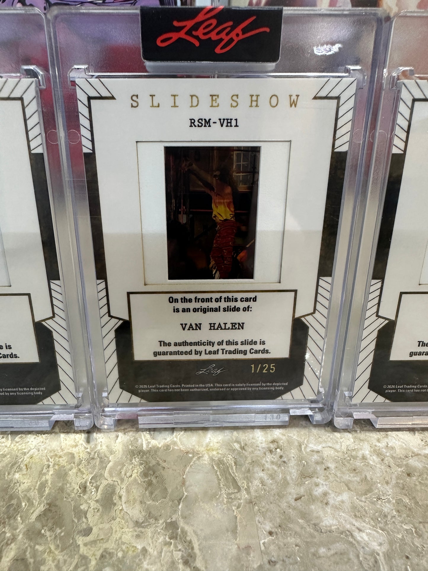 2026 Leaf Slideshow VAN HALEN Metal /25 SAMMY HAGAR 3-Slide 5150 Era PRODUCTION