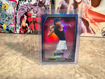 Kai Trump 2026 Leaf Metal Women of Sport Base Blue Prismatic 1/5 Bookend #58