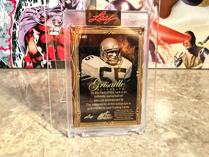 2026 Leaf Art of Sport Brian Bosworth Grisaille Auto Purple /4