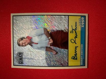 2026 Leaf Metal Football Barry Switzer 1950 Auto Silver Shimmer 1/1
