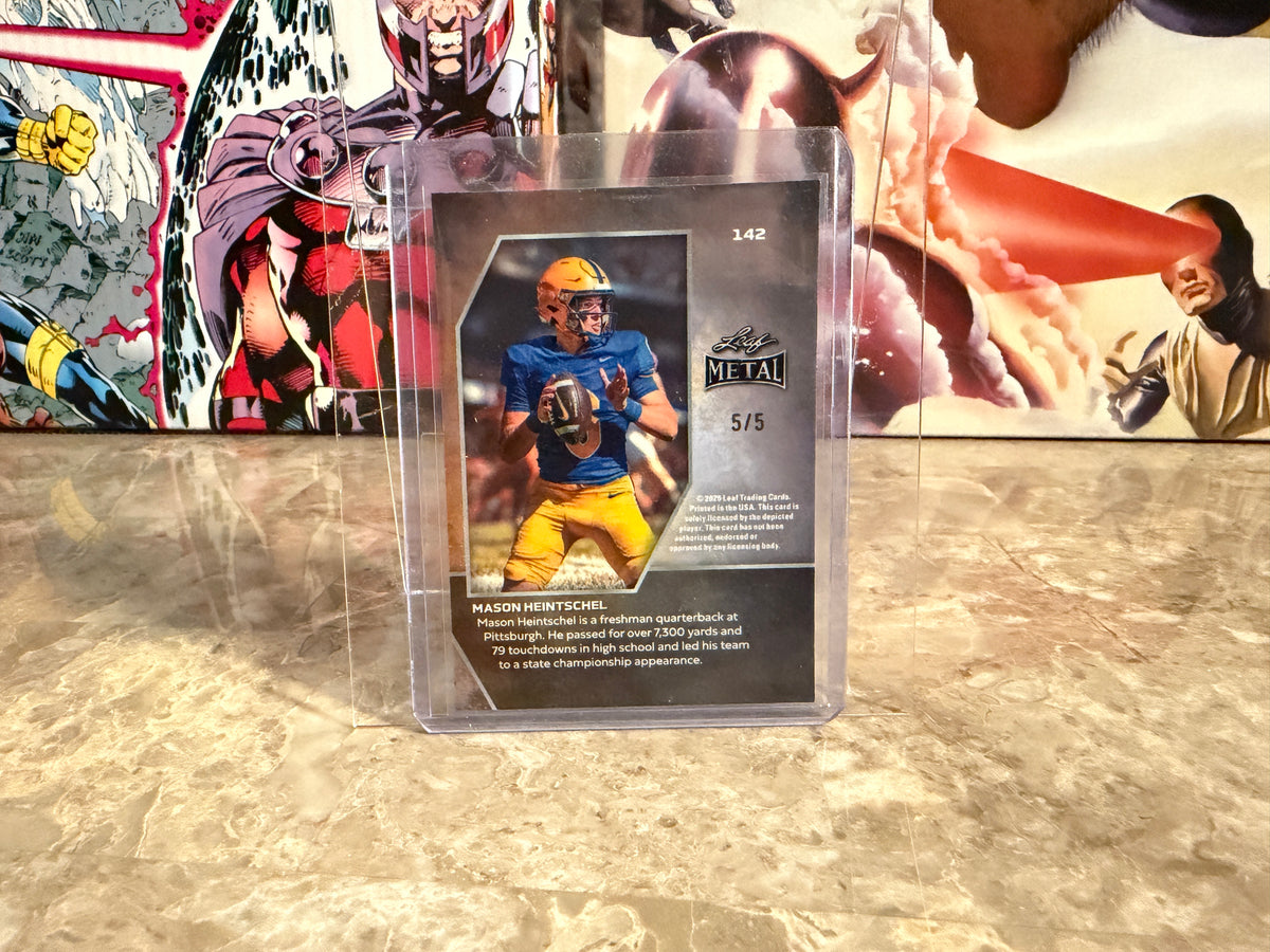 Mason Heintschel Leaf Metal Football Base Blue Color Match 5/5 Bookend #142