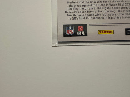 Justin Herbert #VES-JHT Numbered 13/50 (2024 Panini Luminance Vestige)