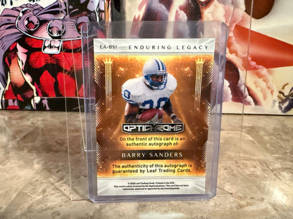 Barry Sanders 2026 Leaf Optichrome Football Enduring Legacy Auto Black 1/5