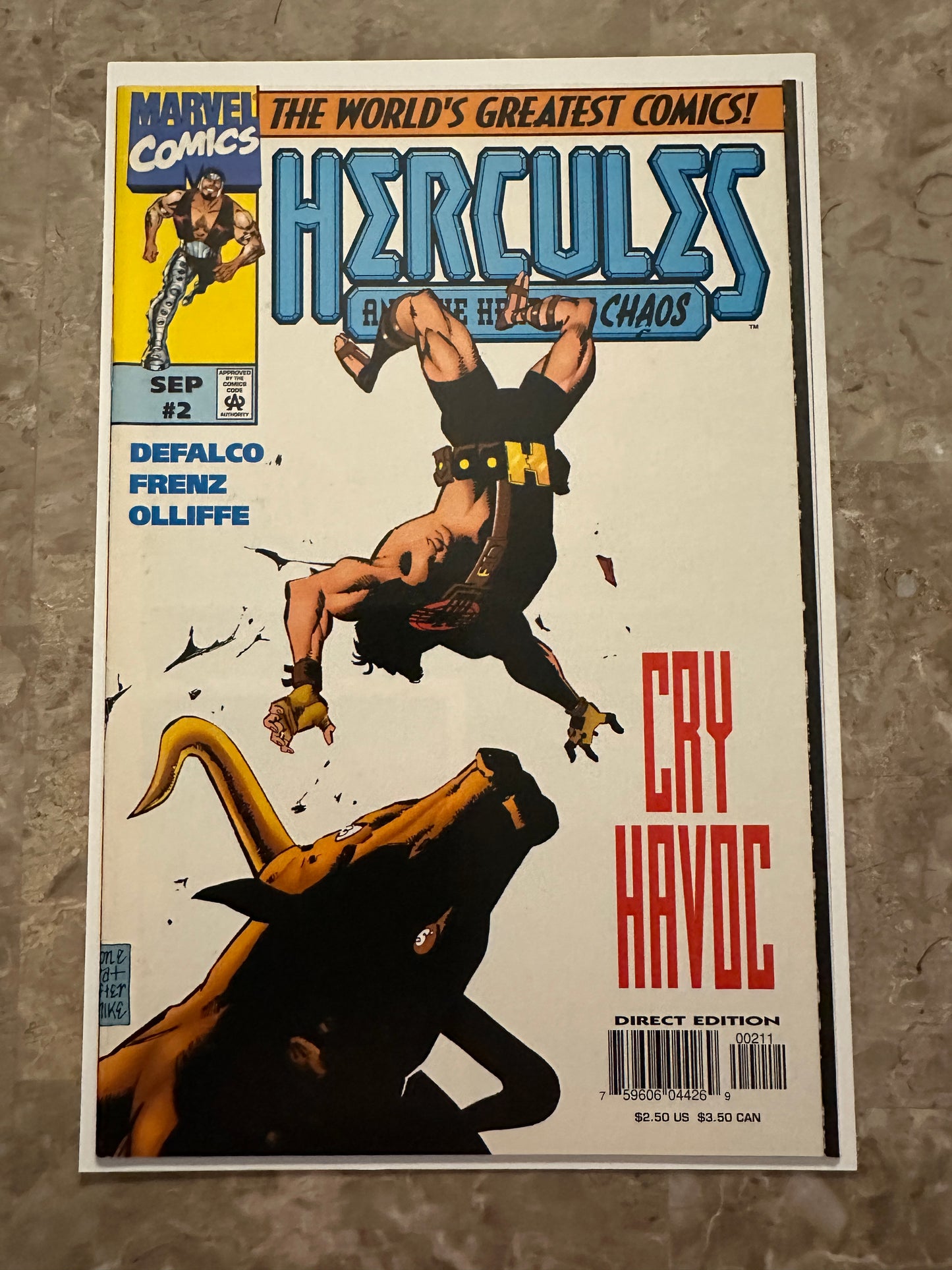 Hercules Heart and Chaos #1-3 High Grade Full Set (Marvel 1997)