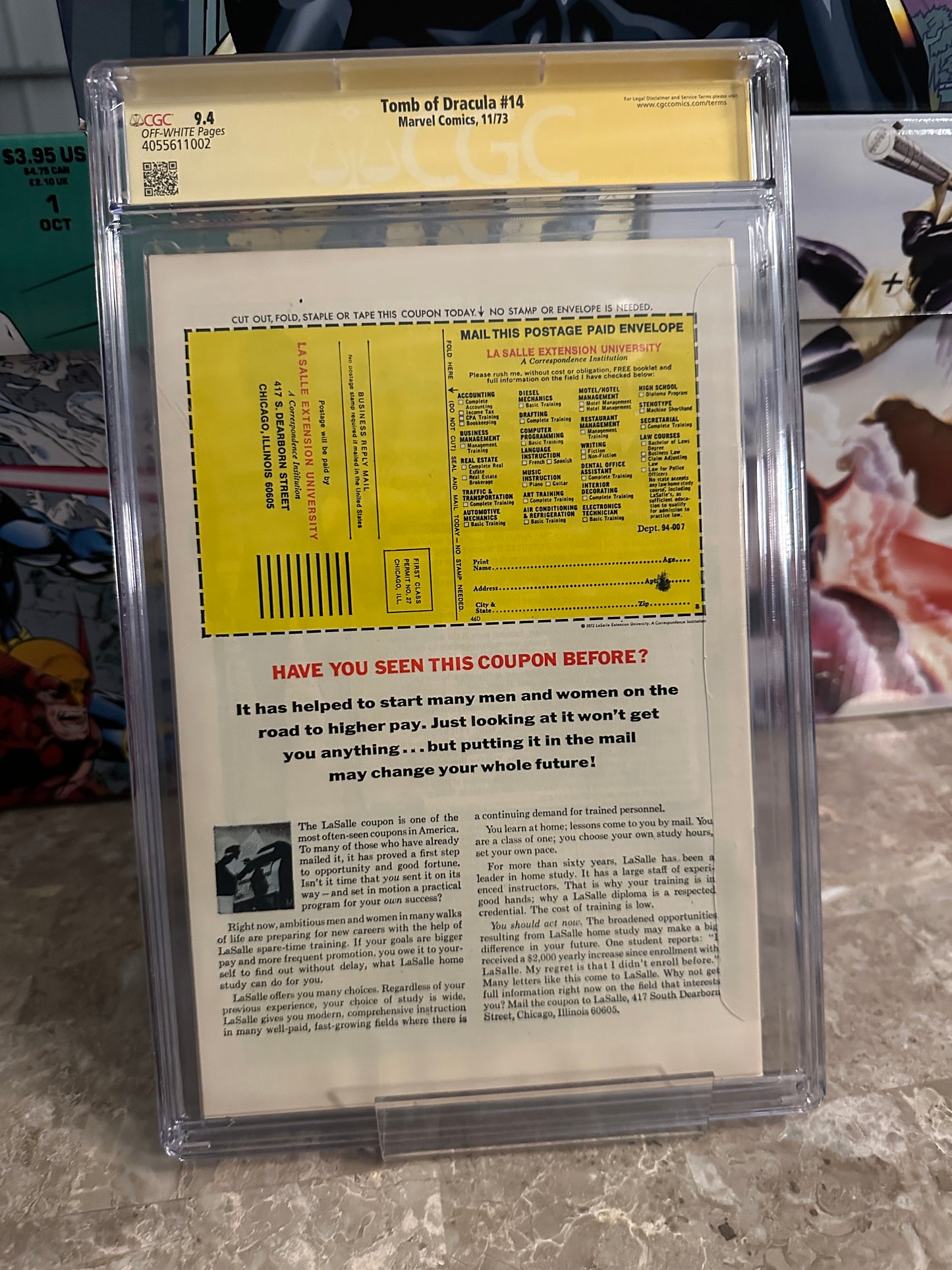 Tomb of Dracula #14 CGC 9.4 WP SS Wolfman (1973 Marvel)