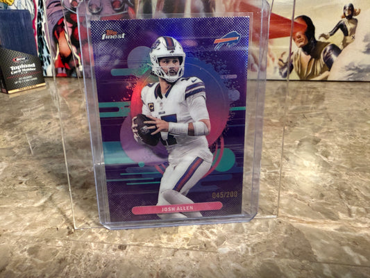 2025 Topps Finest Football Josh Allen Uncommon Purple Parallel /200 #125