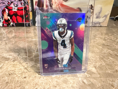 2025 Topps Finest Football Tetairoa McMillan Common Purple /250 #23