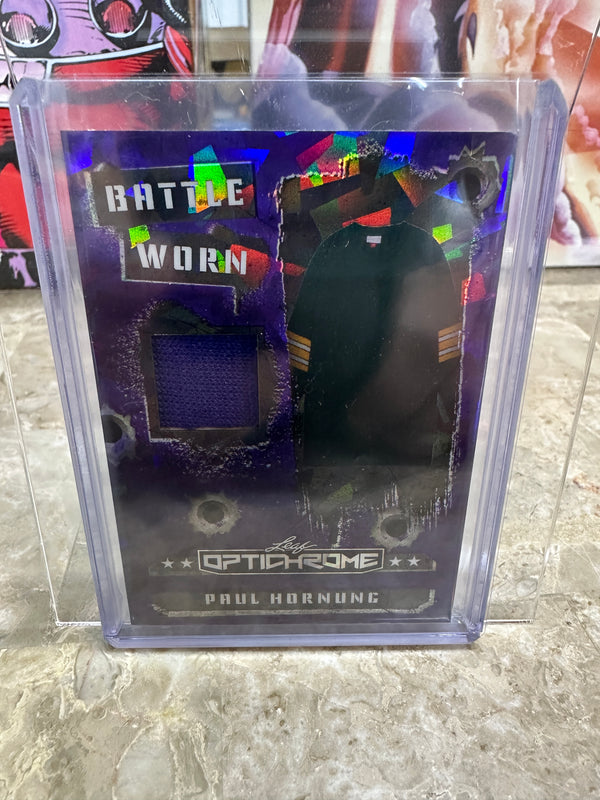 (2026/05/15) Paul Hornung /7 Battle Worn Game Used Patch 2026 Leaf Optichrome Football
