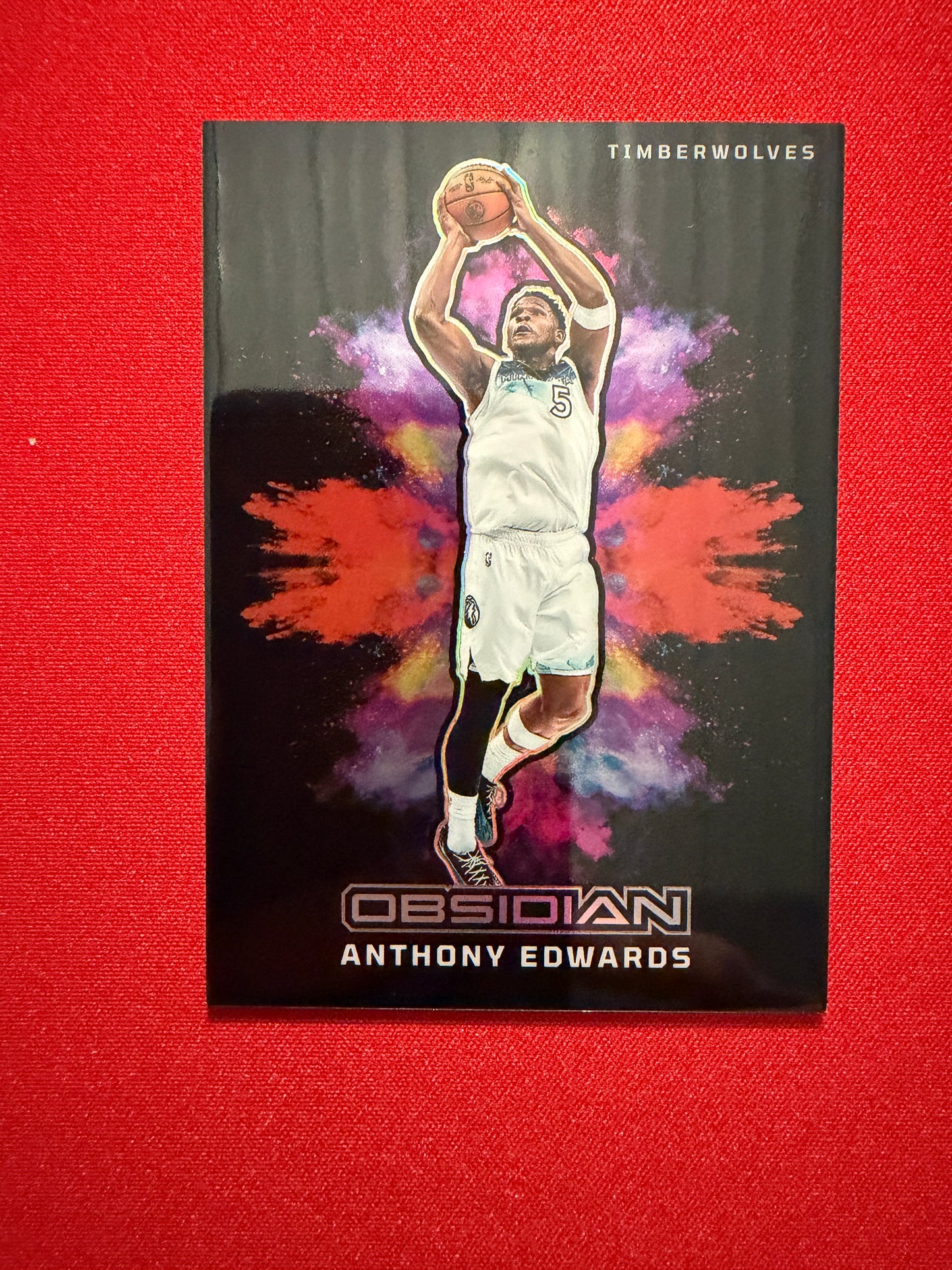 Anthony Edwards 2024-25 Panini Obsidian Basketball Black Color Blast SSP