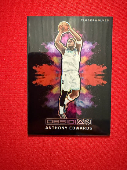 Anthony Edwards 2024-25 Panini Obsidian Basketball Black Color Blast SSP