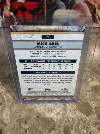 2025 Topps Inception Mick Abel RC Rookie Card Purple /150