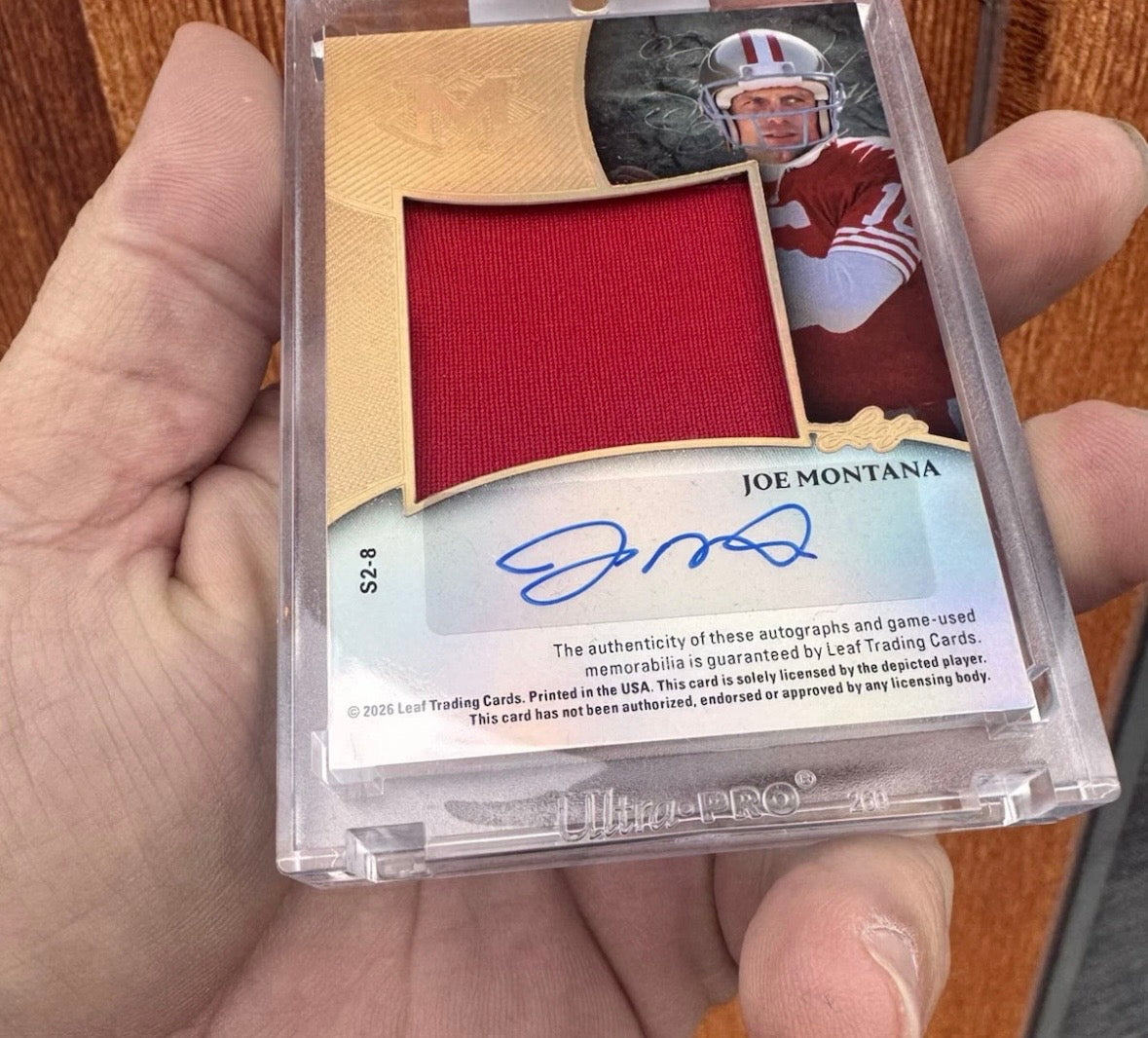 (2026/05/01) Peyton Manning Joe Montana 1/1 Patch Auto 2026 Leaf Magnificence Multi-Sport