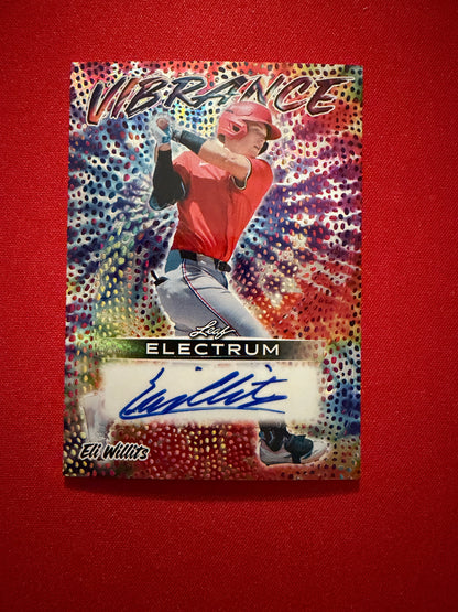 Eli Willits 2026 Leaf Electrum Baseball Vibrance Auto Tie-Dye /8