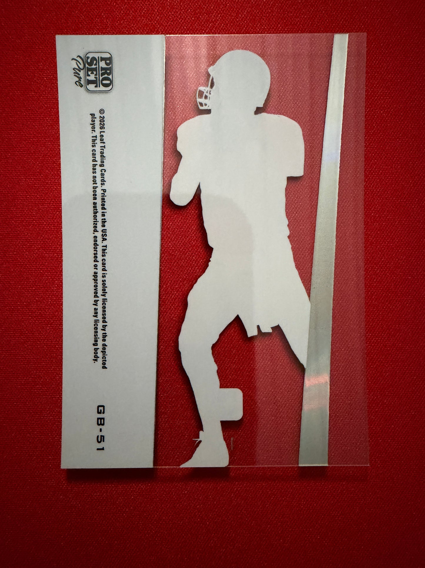 2026 Leaf Pro Set Metal Football Pure Greatness Acetate Clear Green 1/1