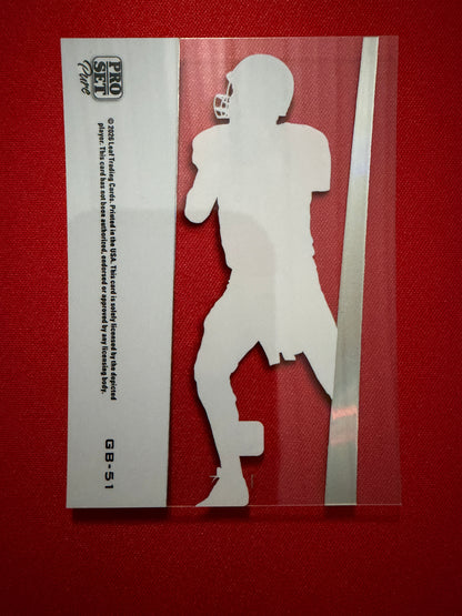 2026 Leaf Pro Set Metal Football Pure Greatness Acetate Clear Green 1/1