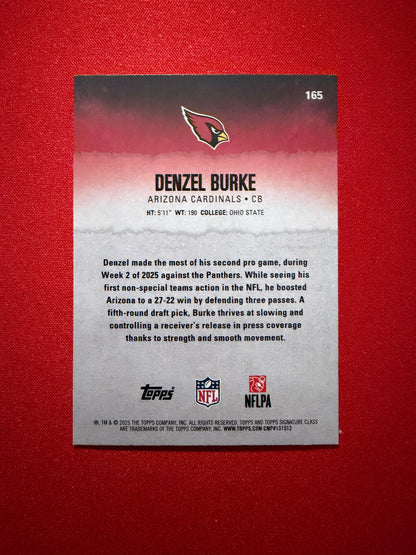 Denzel Burke 2025 Topps Signature Class Football Green /175 #165