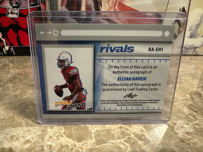 Elijah Haven 2026 Leaf Paydirt Football "Rivals" Orange Autograph /75