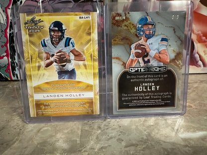 2025 Leaf Trinity Landen Holley Blue Auto /35 & 2026 Optichrome Shimmer /9 Lot