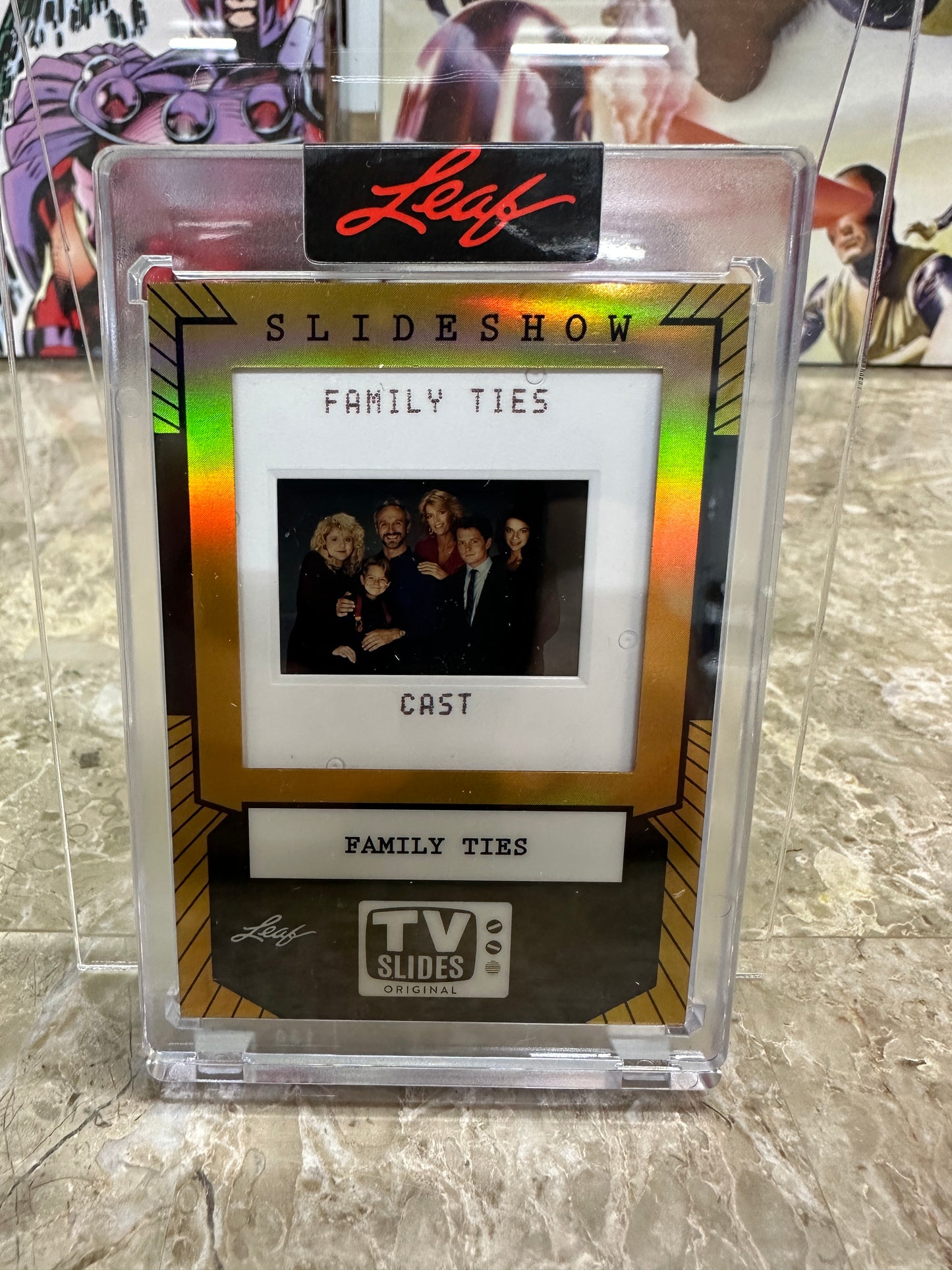 2026 Leaf Slideshow FAMILY TIES /25 Metal Cast Slide MICHAEL J. FOX Original