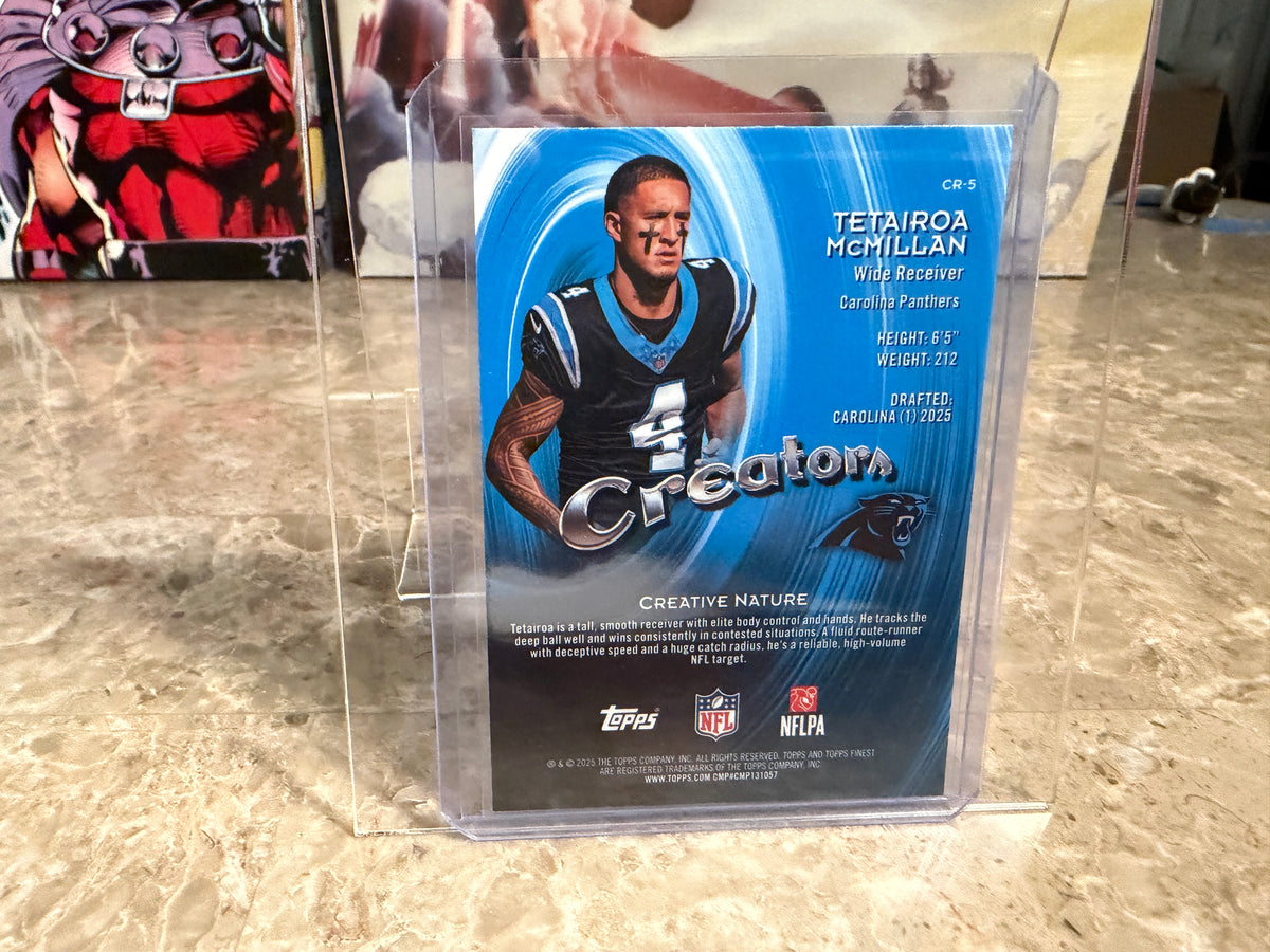 2025 Topps Finest Football Creators Tetairoa McMillan /75 CR-5