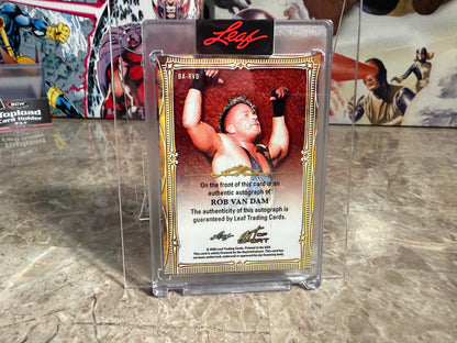 2026 Leaf Art of Sport Rob Van Dam Base Auto Purple 4/4 Bookend