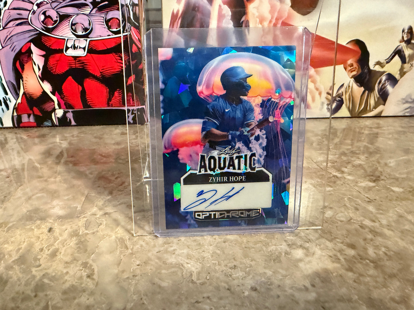 Zyhir Hope 2025 Leaf Optichrome Baseball Base Aquatic Auto Jellyfish Crystal  1/1