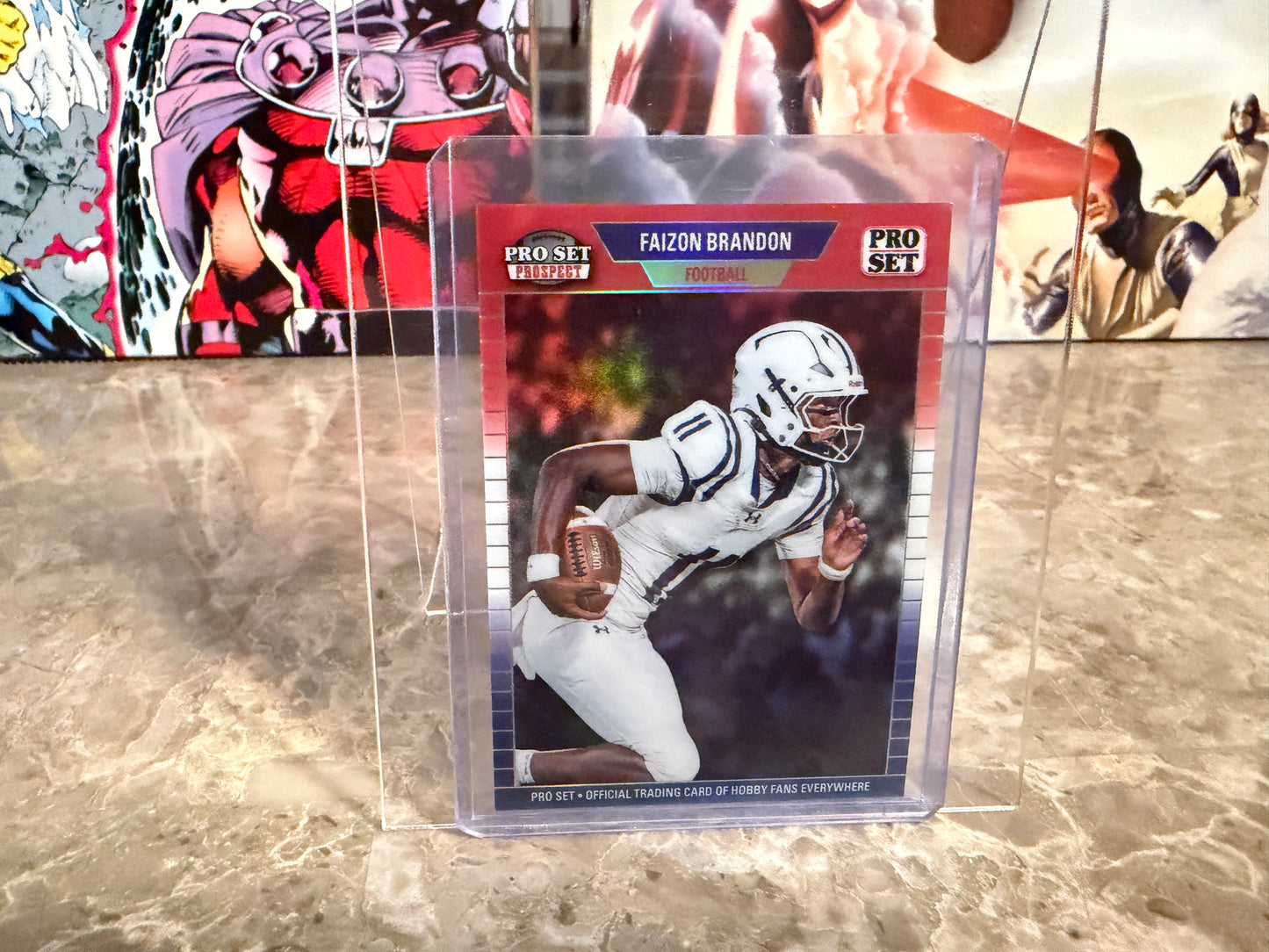 2026 Leaf Pro Set Metal Football Faizon Brandon 1989 Red White Blue /10