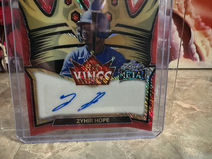 2026 Leaf Metal Baseball Zyhir Hope HIT KINGS Die-Cut Auto 1/1 Dodgers Prospect
