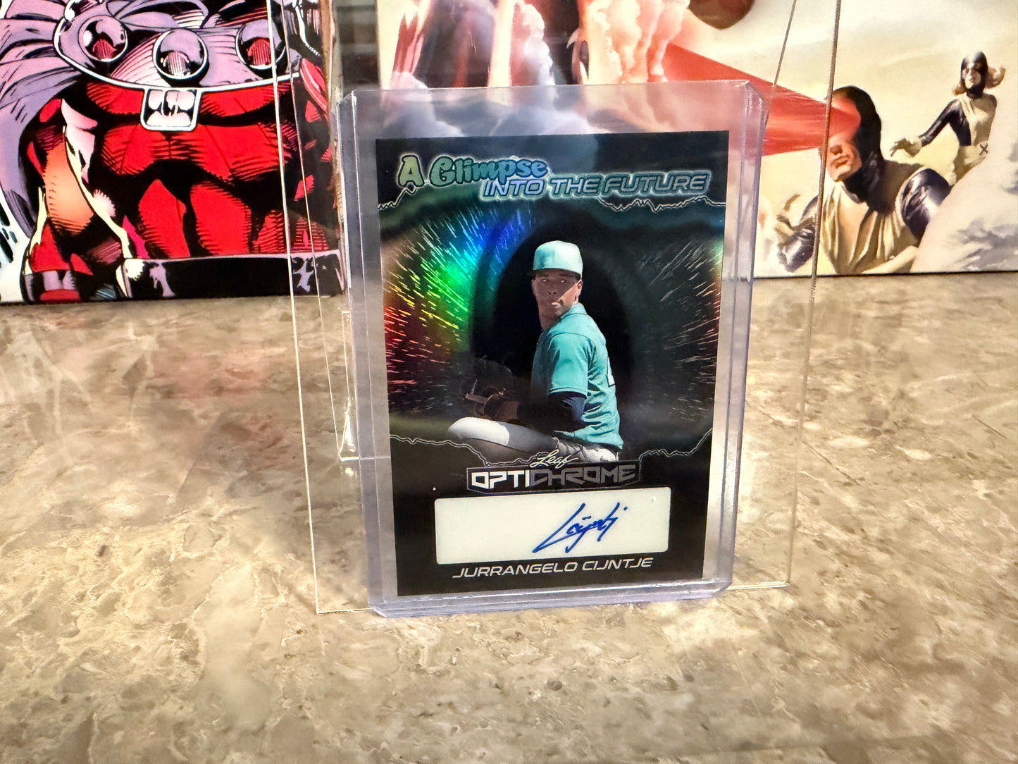 Jurrangelo Cijntje 2025 Leaf Optichrome Baseball Glimpse Into Future Auto Black 1/1
