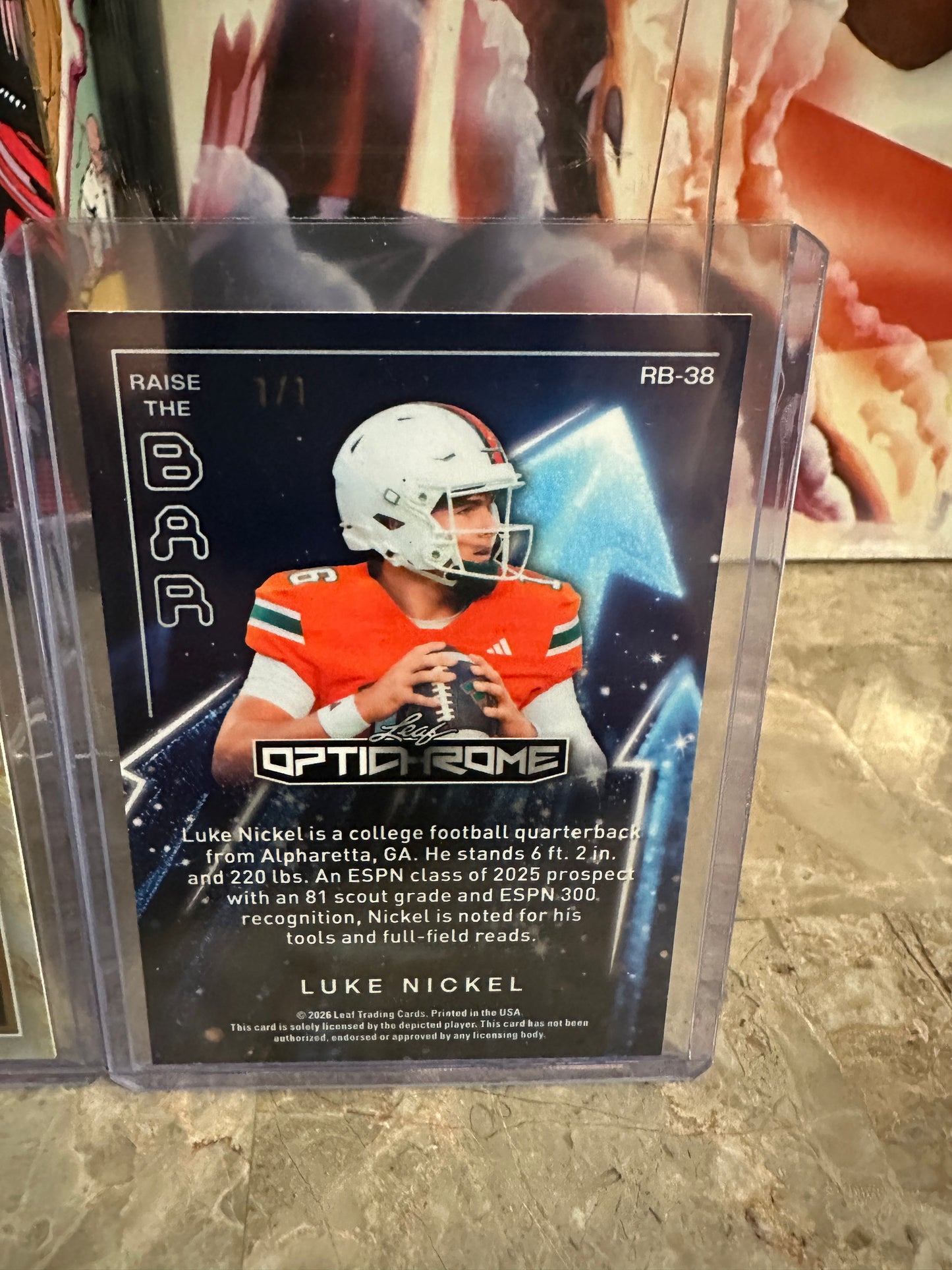 2026 Leaf Optichrome Miami Hurricanes QB Lot DARIAN MENSAH 1/1 & AUTO /8 Nickel