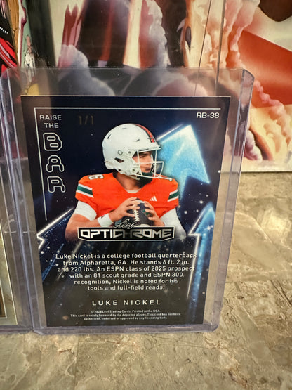 2026 Leaf Optichrome Miami Hurricanes QB Lot DARIAN MENSAH 1/1 & AUTO /8 Nickel