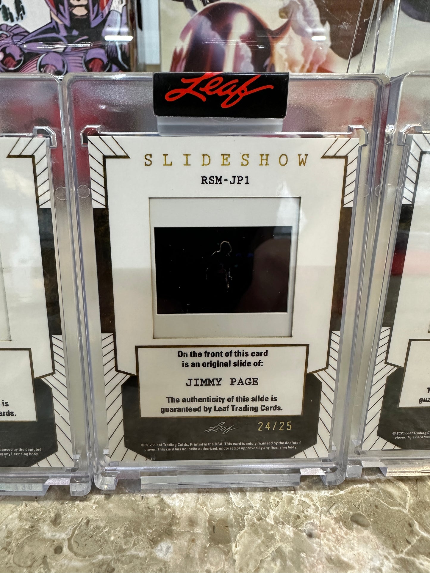 2026 Leaf Slideshow JIMMY PAGE Led Zeppelin Metal /25 + 3 Base 4-Slide LOT