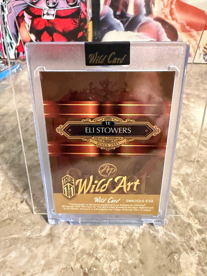 Eli Stowers 2026 Wild Card Wild Art 1/1 Gold Vinyl Auto 2-Card Lot