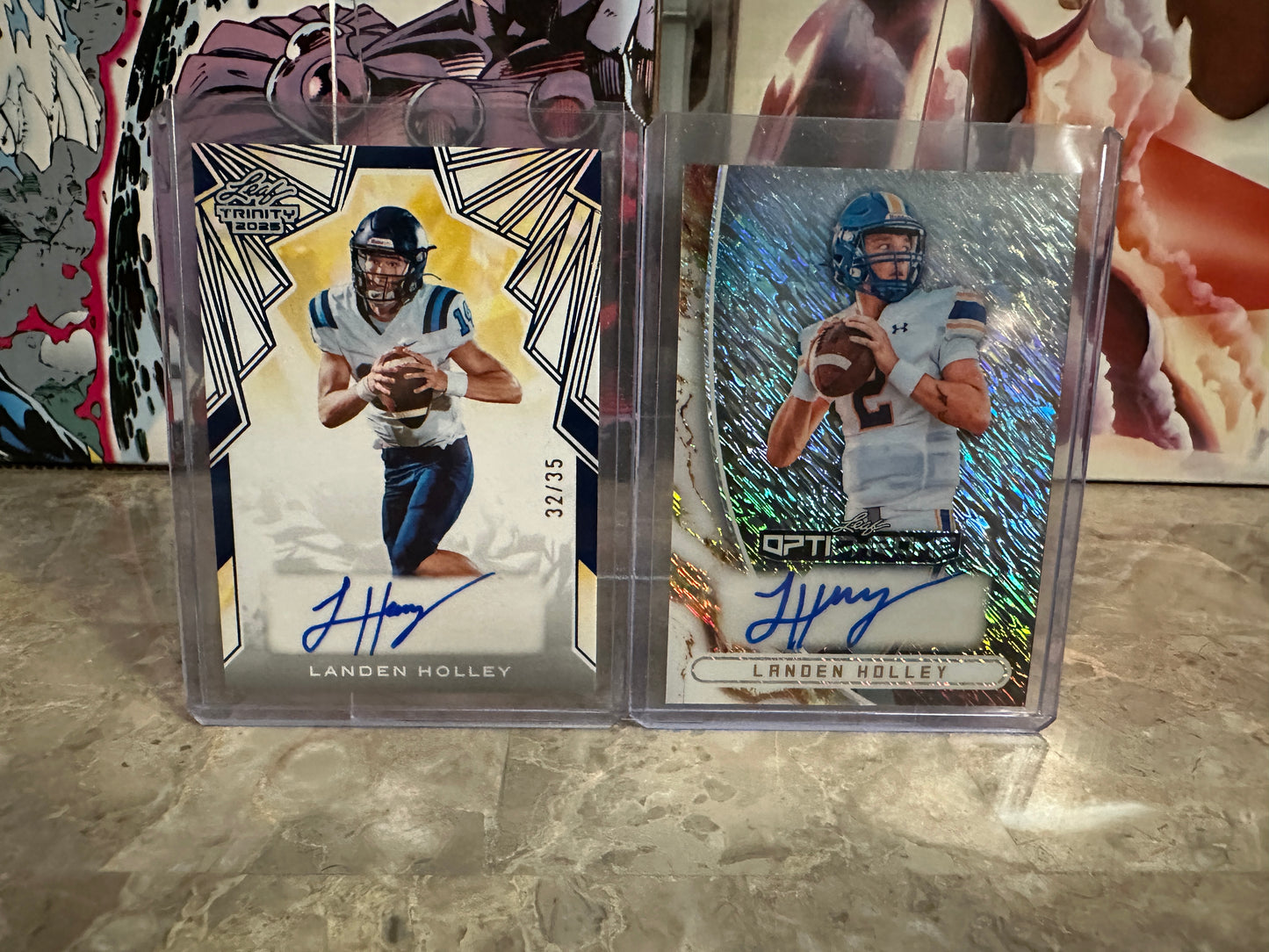 2025 Leaf Trinity Landen Holley Blue Auto /35 & 2026 Optichrome Shimmer /9 Lot
