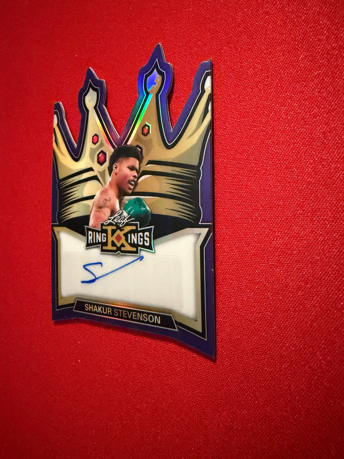 Shakur Stevenson 2026 Leaf Metal Ring Kings Knockout Kings Die-Cut Auto 7/7
