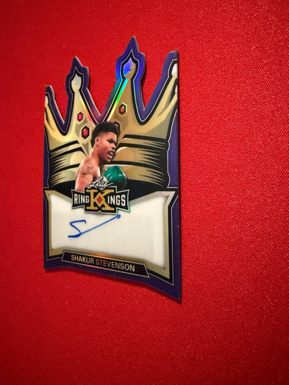 Shakur Stevenson 2026 Leaf Metal Ring Kings Knockout Kings Die-Cut Auto 7/7