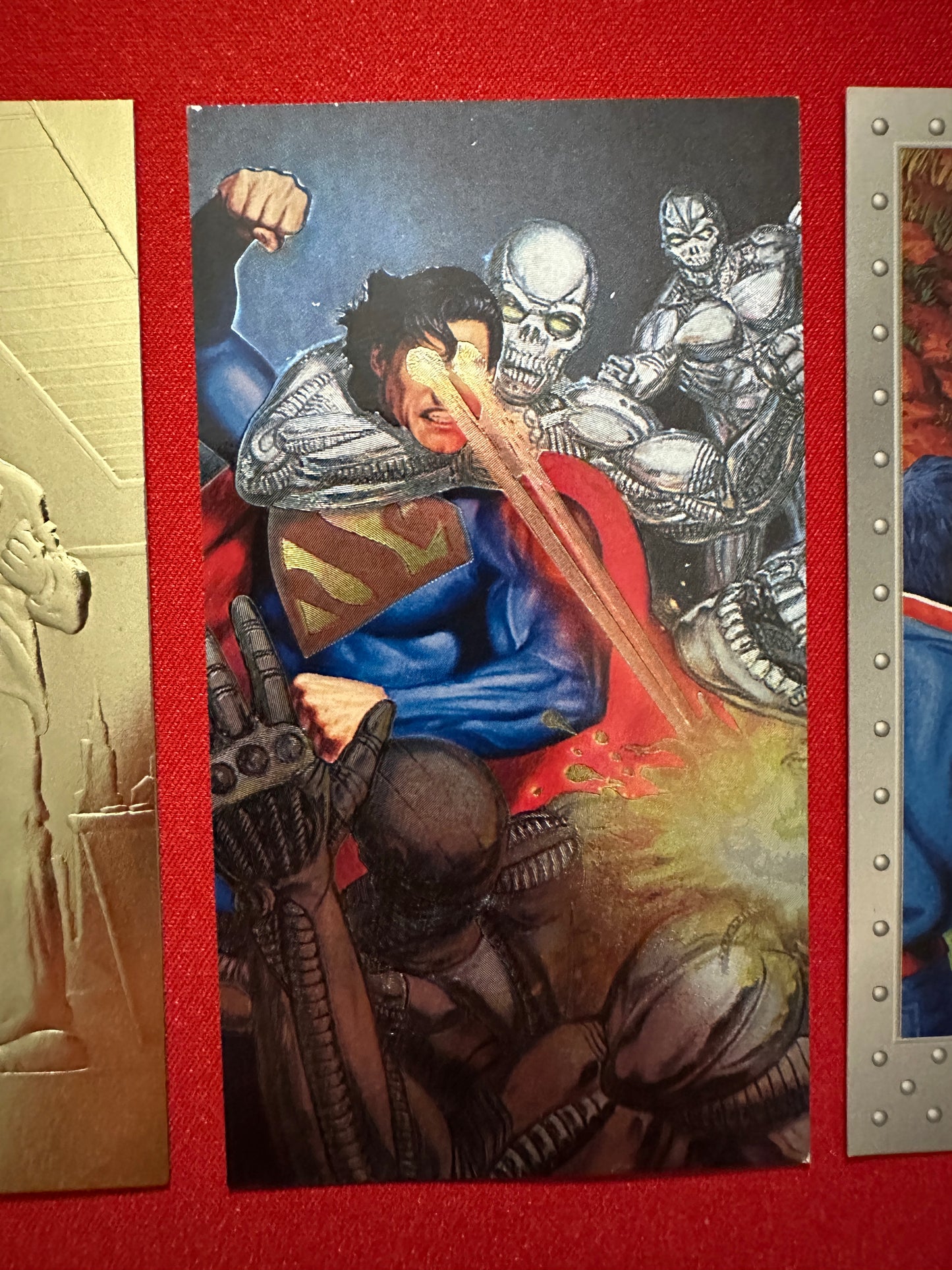 1994 Skybox DC Superman Platinum Series FG1/S4 Forged in Gold/Spectral-Etch