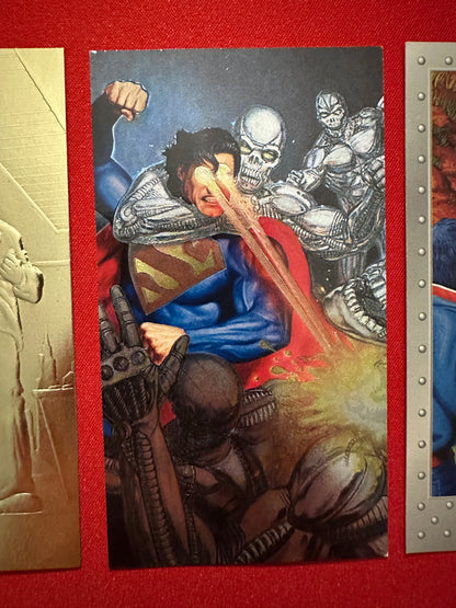 1994 Skybox DC Superman Platinum Series FG1/S4 Forged in Gold/Spectral-Etch