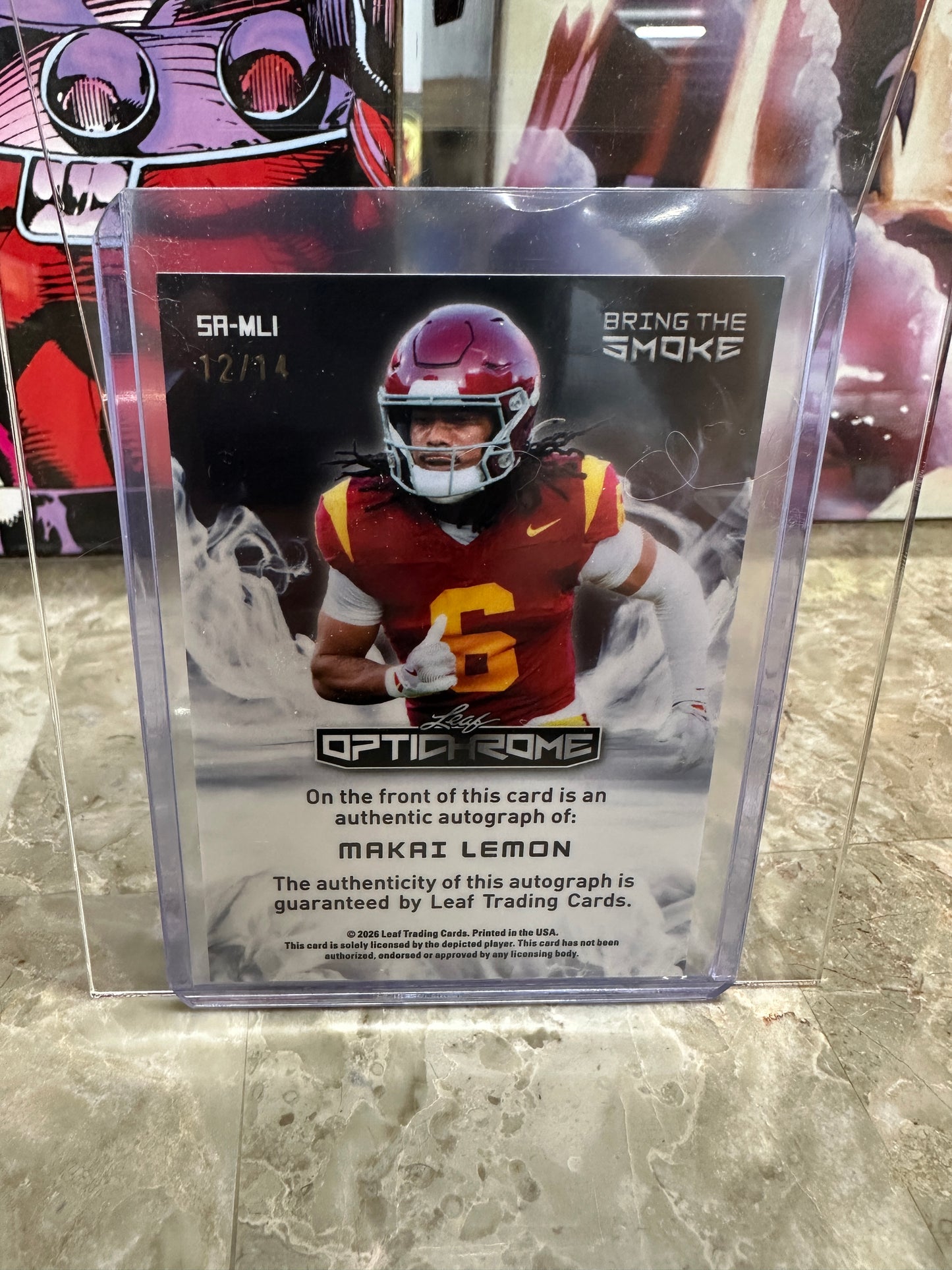 2026 Leaf Optichrome MAKAI LEMON Bring The Smoke AUTO /14 Eagles 1st Round