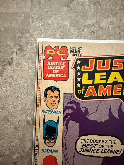 Justice League of America #97 FN+ 6.5 (1972 DC) - Neal Adams