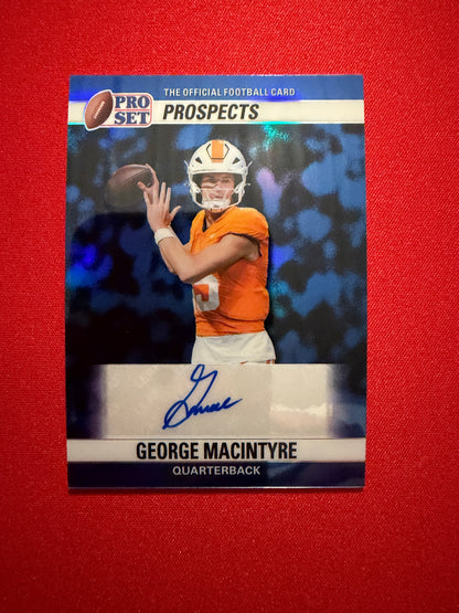 2026 Leaf Pro Set Football George MacIntyre Frenetic Super Gold Auto 2-Card Bookend Lot