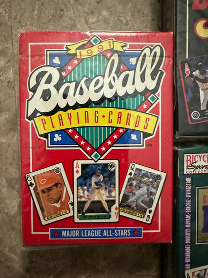 Baseball Aces/Baseball Rookies Playing Cards (Bicycle 1991-94) - 6 Packs Sealed