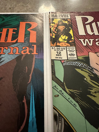 Punisher War Journal #1-14 High Grade Newsstand Starter Set (1988 Marvel)