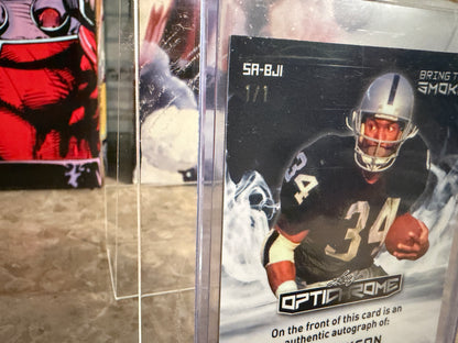 Bo Jackson 2026 Leaf Optichrome Football Bring the Smoke Auto Super Gold 1/1