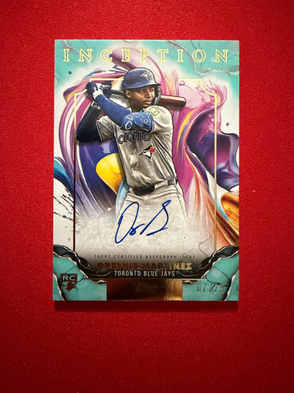 2025 Topps Inception Orelvis Martinez Rookies Emerging Star Auto /75 RC #RESA-OM